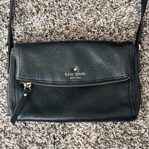 Kate Spade crossbody black leather purse bag